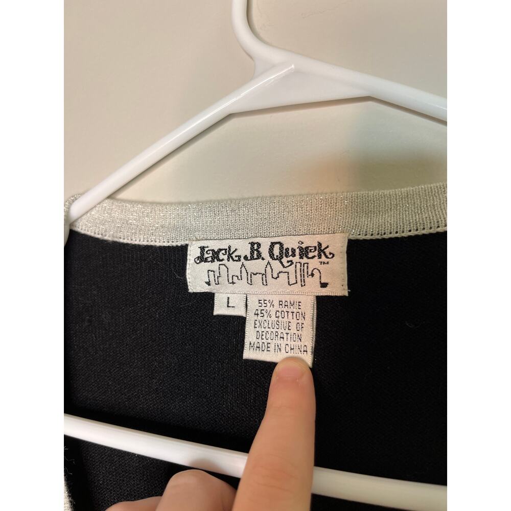 2000s Jack B Quick Silver Sparkle Snowflakes Wint… - image 2